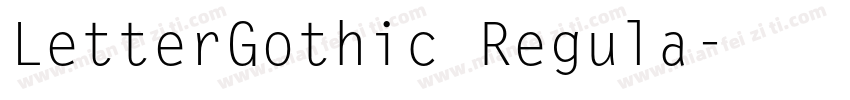 LetterGothic Regula字体转换